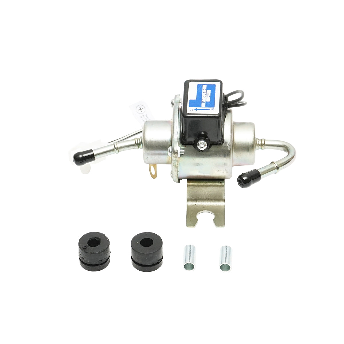 Universal electric fuel pump with integrated filter, 12V, L=145mm, diameter 6mm for diesel/gasoline OEM YK-3106, EP-501-0